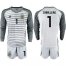 Argentina #1 Caballero Grey Long Sleeves Goalkeeper Soccer Country Jersey
