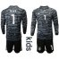 Germany #1 Neuer Black Goalkeeper Long Sleeves Kid Soccer Country Jersey
