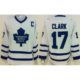 Toronto Maple Leafs #17 Wendel Clark White CCM Throwback Stitched NHL Jersey