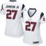 Nike Houston Texans #27 Duke Johnson Jr White Womens Stitched NFL Elite Jersey