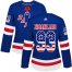 Adidas New York Rangers #93 Mika Zibanejad Royal Blue Home Authentic USA Flag Womens Stitched NHL Jersey