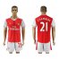 Arsenal #21 Chambers Home Soccer Club Jersey