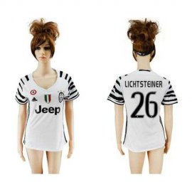 Womens Juventus #26 Lichtsteiner Sec Away Soccer Club Jersey