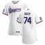 Texas Rangers #74 Sam Huff Mens Nike White Home 2020 Authentic Patch Player MLB Jersey