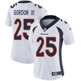 Nike Denver Broncos #25 Melvin Gordon III White Womens Stitched NFL Vapor Untouchable Limited Jersey