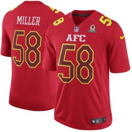 Nike Denver Broncos #58 Von Miller Red Mens Stitched NFL Game AFC 2017 Pro Bowl Jersey