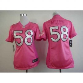 Nike Denver Broncos #58 Von Miller Pink Womens Be Luvd Stitched NFL Elite Jersey