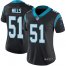 Nike Carolina Panthers #51 Sam Mills Black Team Color Womens Stitched NFL Vapor Untouchable Limited Jersey