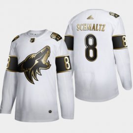 Arizona Coyotes #8 Nick Schmaltz Mens Adidas White Golden Edition Limited Stitched NHL Jersey