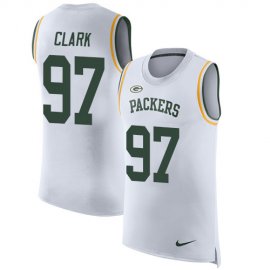 Nike Green Bay Packers #97 Kenny Clark White Mens Stitched NFL Limited Rush Tank Top Jersey