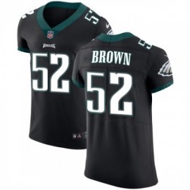 Nike Philadelphia Eagles #52 Asantay Brown Black Alternate Mens Stitched NFL Vapor Untouchable Elite Jersey