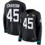 Nike Jacksonville Jaguars #45 KLavon Chaisson Black Team Color Womens Stitched NFL Limited Therma Long Sleeve Jersey