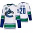 Vancouver Canucks #20 Brandon Sutter 50th Anniversary Mens White 2019-20 Away Authentic NHL Jersey