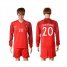 Portugal #20 Quaresma Home Long Sleeves Soccer Country Jersey