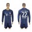 Bayern Munchen #22 Starke Dark Blue Goalkeeper Long Sleeves Soccer Club Jersey