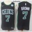 Mens Nike Boston Celtics #7 Jaylen Brown Black NBA Authentic Statement Edition Jersey