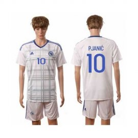 Bosnia Herzegovina #10 Pjanic Away Soccer Country Jersey