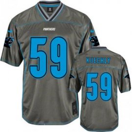 Nike Carolina Panthers #59 Luke Kuechly Grey Mens Stitched NFL Elite Vapor Jersey