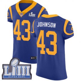 Nike Los Angeles Rams #43 John Johnson Royal Blue Alternate Super Bowl LIII Bound Mens Stitched NFL Vapor Untouchable Elite Jersey