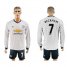 Manchester United #7 Beckham Sec Away Long Sleeves Soccer Club Jersey