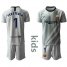 Barcelona #1 Ter Stegen Grey Goalkeeper Kid Soccer Club Jersey
