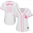 Los Angeles Dodgers #32 Sandy Koufax White/Pink Fashion Womens Stitched MLB Jersey