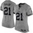 Nike Washington Football Team #21 Sean Taylor Gray Womens Stitched NFL Limited Gridiron Gray Jersey