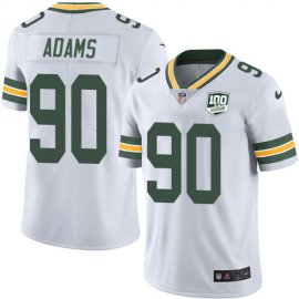 Nike Green Bay Packers #90 Montravius Adams White Mens 100th Season Stitched NFL Vapor Untouchable Limited Jersey