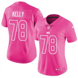 Nike Indianapolis Colts #78 Ryan Kelly Pink Womens Stitched NFL Limited Rush Fashion Jersey