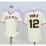 San Francisco Giants #12 Joe Panik Cream Womens Home Stitched MLB Jersey