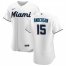Miami Marlins #15 Brian Anderson Mens Nike White Home 2020 Authentic Player MLB Jersey