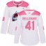 Adidas Colorado Avalanche #41 Pierre-Edouard Bellemare White/Pink Authentic Fashion Womens Stitched NHL Jersey