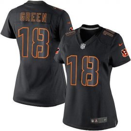 Nike Cincinnati Bengals #18 A.J. Green Black Impact Womens Stitched NFL Limited Jersey
