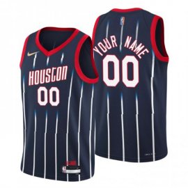Houston Rockets Custom Mens Nike Navy 2021/22 Swingman NBA Jersey – City Edition