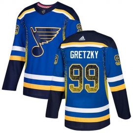 Adidas St. Louis Blues #99 Wayne Gretzky Blue Home Authentic Drift Fashion Stitched NHL Jersey