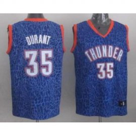 Oklahoma City Thunder 35 Kevin Durant Blue Leopard Grain NBA Jersey Cheap