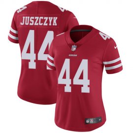 Nike San Francisco 49ers #44 Kyle Juszczyk Red Team Color Womens Stitched NFL Vapor Untouchable Limited Jersey