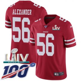 Nike San Francisco 49ers #56 Kwon Alexander Red Super Bowl LIV 2020 Team Color Mens Stitched NFL 100th Season Vapor Limited Jersey