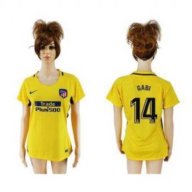 Womens Atletico Madrid #14 Gabi Away Soccer Club Jersey