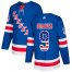 Adidas New York Rangers #9 Adam Graves Royal Blue Home Authentic USA Flag Stitched NHL Jersey