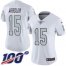 Nike Las Vegas Raiders #15 Nelson Agholor White Womens Stitched NFL Limited Rush 100th Season Jersey