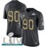 Nike Kansas City Chiefs #90 Emmanuel Ogbah Black Super Bowl LIV 2020 Mens Stitched NFL Limited 2016 Salute to Service Jersey