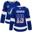 Adidas Tampa Bay Lightning #19 Barclay Goodrow Blue Home Authentic USA Flag Womens 2020 Stanley Cup Champions Stitched NHL Jersey