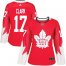 Adidas Toronto Maple Leafs #17 Wendel Clark Red Team Canada Authentic Womens Stitched NHL Jersey