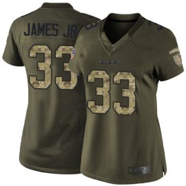 Nike Los Angeles Chargers #33 Derwin James Jr Green Womens Stitched NFL Limited 2015 Salute to Service Jersey