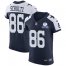 Nike Dallas Cowboys #86 Dalton Schultz Navy Blue Thanksgiving Mens Stitched With Established In 1960 Patch NFL Vapor Untouchable Throwback Elite Jersey
