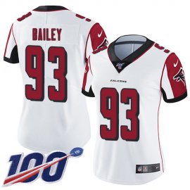 Nike Atlanta Falcons #93 Allen Bailey White Womens Stitched NFL 100th Season Vapor Untouchable Limited Jersey