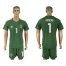 Argentina #1 Romero Army Green Goalkeeper Soccer Country Jersey