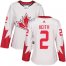 Team Canada #2 Duncan Keith White 2016 World Cup Womens Stitched NHL Jersey