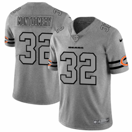 Chicago Chicago Bears #32 David Montgomery Mens Nike Gray Gridiron II Vapor Untouchable Limited NFL Jersey